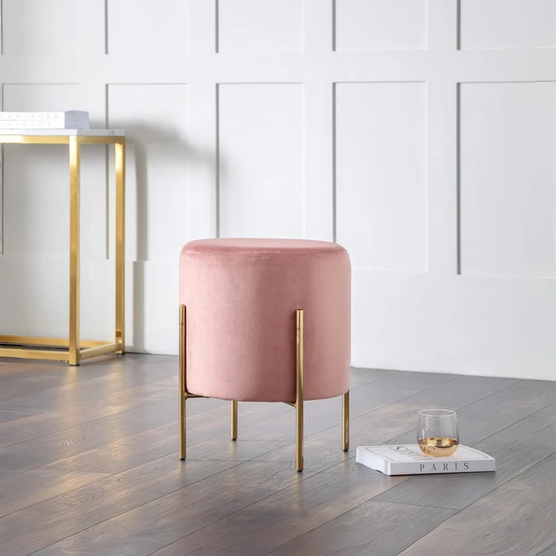 Julian Bowen Harrogate Stool, Pink