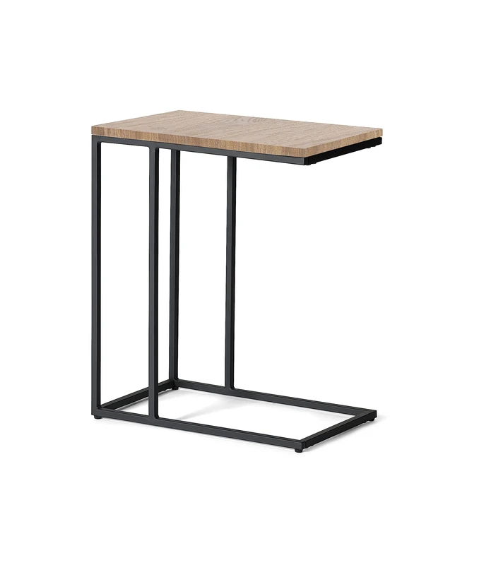 Julian Bowen Tribeca Drinks Table, Sonoma Oak Effect/Black - Image 1