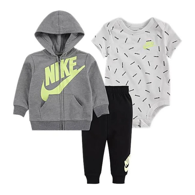 NIKE JDI TOSS 3PC FZ Pant Set, grey, NEW BORN