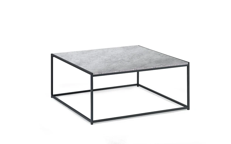 Julian Bowen Staten Square Coffee Table - Concrete/Black Tables