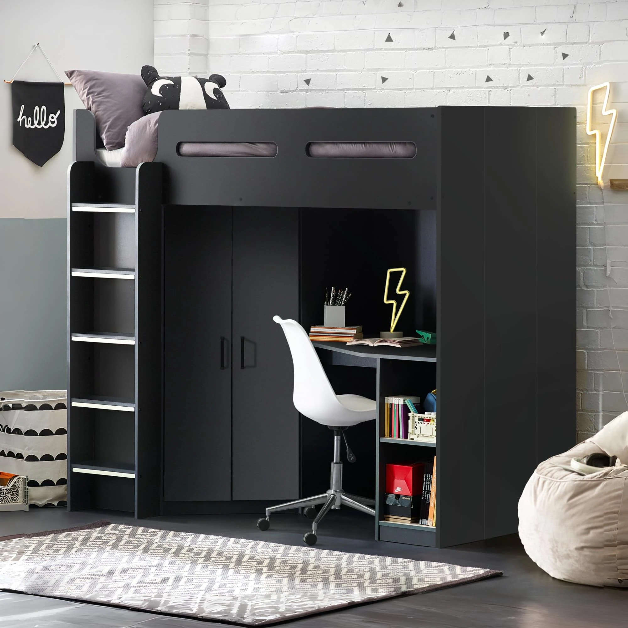 Julian Bowen Hercules High Sleeper - Anthracite Sleepers