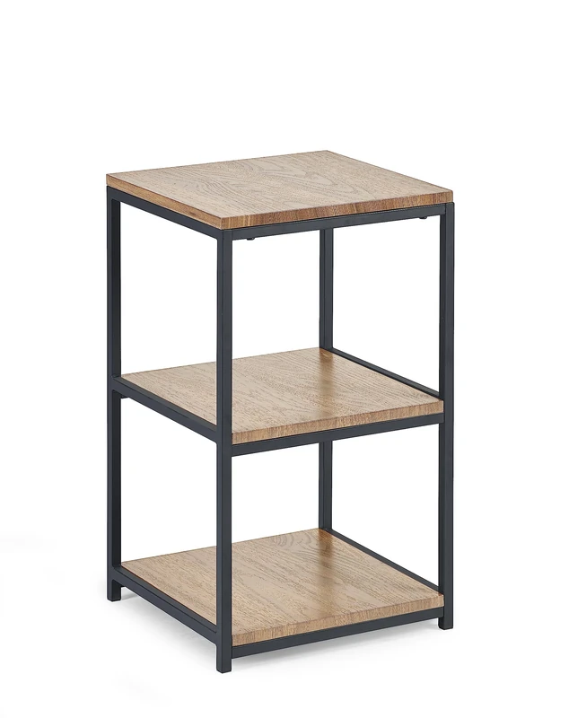 Julian Bowen Tribeca Tall Narrow Side Table, Sonoma Oak Effect/Black