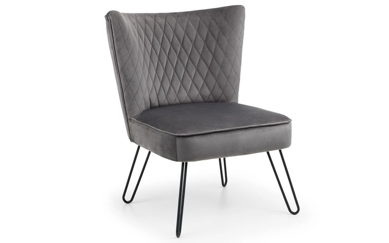 Julian Bowen Lisbon Chair, Grey - Image 1