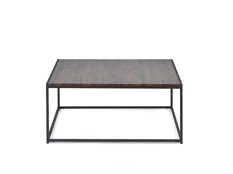 Julian Bowen Tribeca Square Coffee Table, Walnut Effect/Black