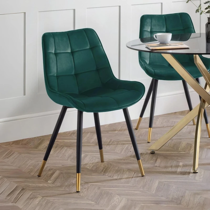 Julian Bowen Set Of 2 Hadid Dining Chairs - Green