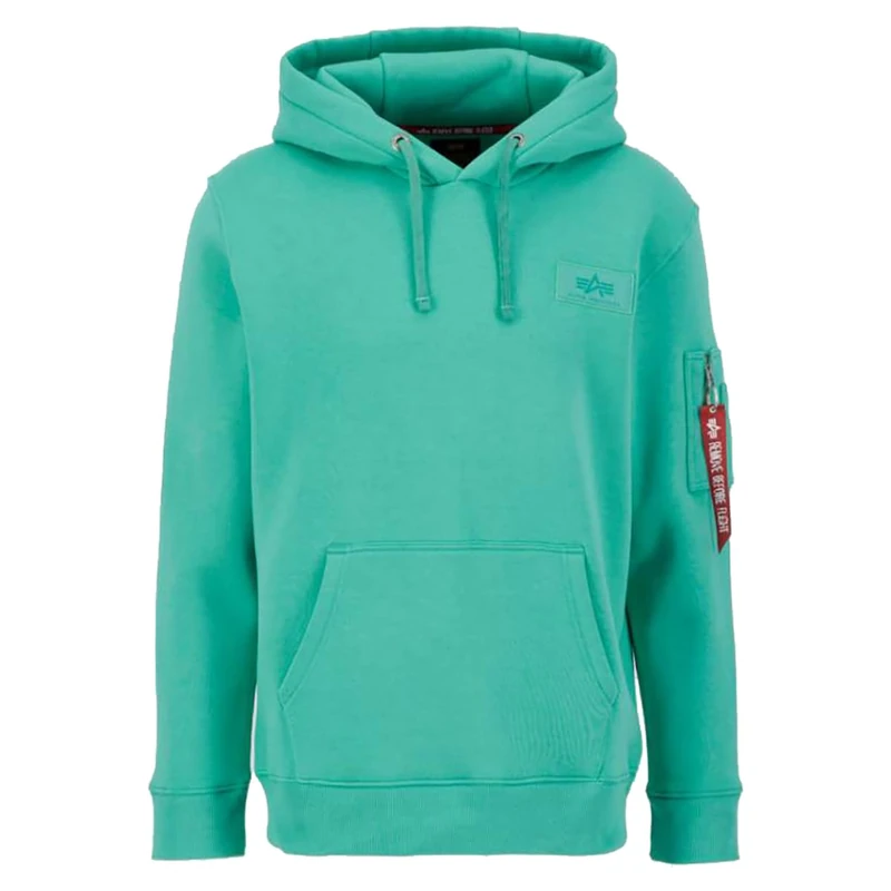 Alpha Industries Men's Back Print Hoody Hooded Sweat Sweatshirt, Electric Violet, XS