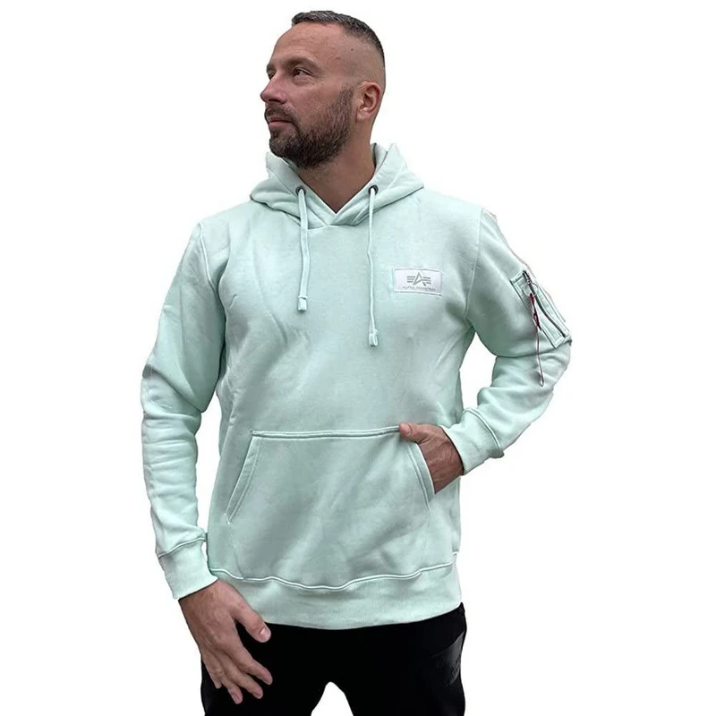 Alpha Industries Back Print Hoodie for men Mint