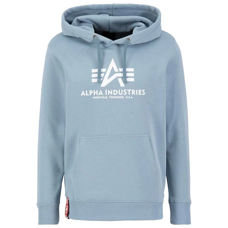 Alpha Industries Basic Hoody Hooded Sweat for Men Greyblue