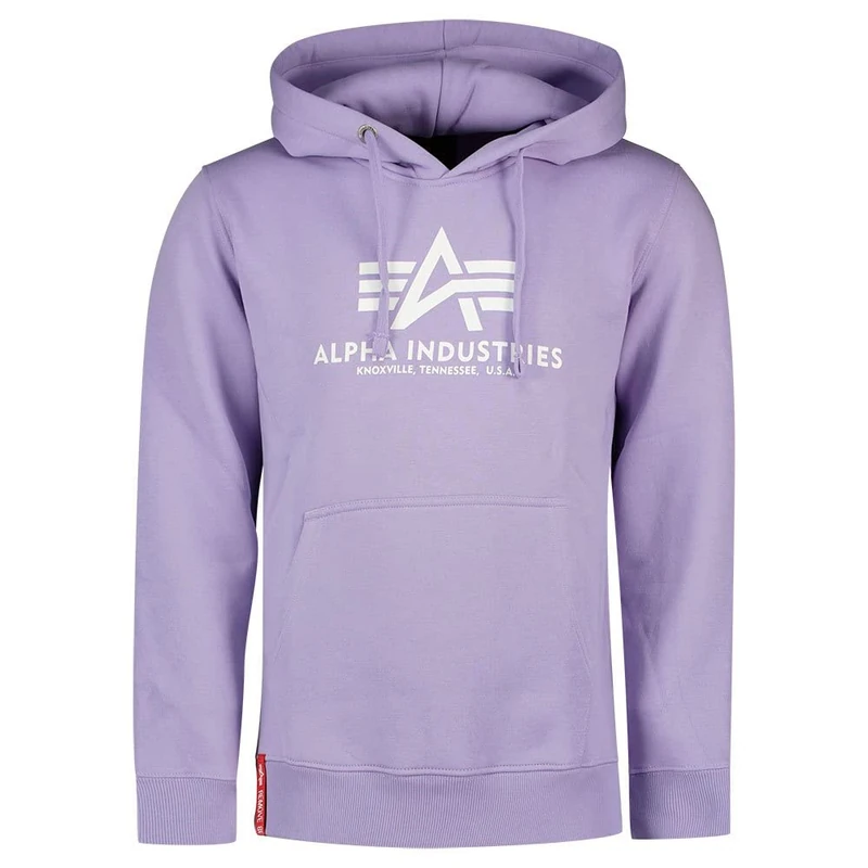 Alpha Industries Basic Hoody Hooded Sweat for Men Pale Violet