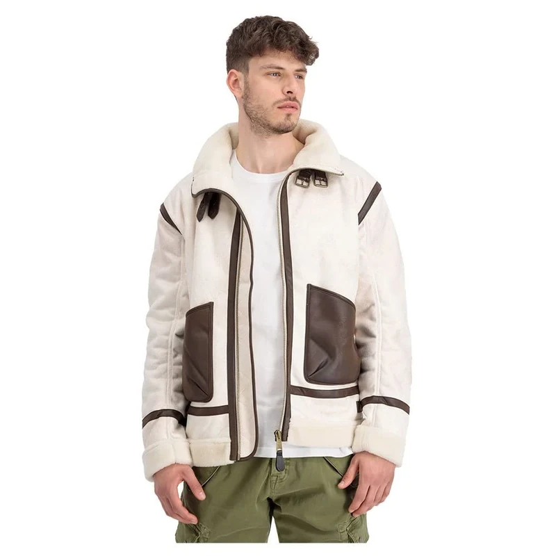 Alpha Industries B3 Arctic Winter Jacket for Men Vintage White
