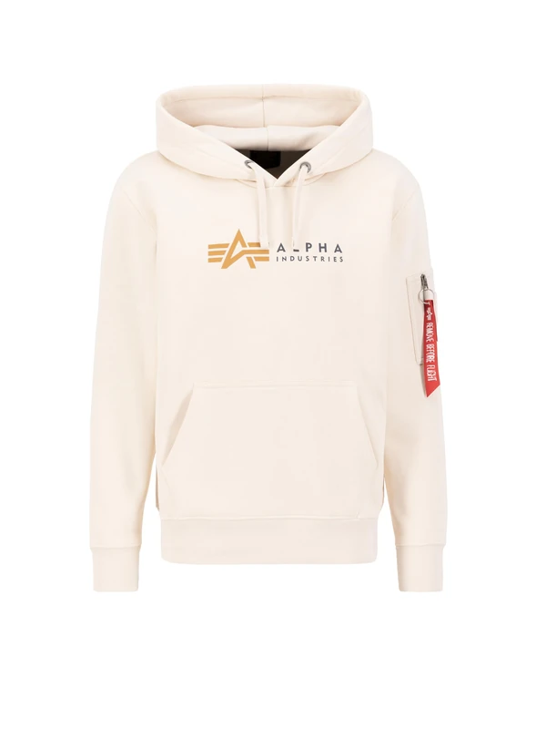ALPHA INDUSTRIES Alpha Label Hoody T-Shirt, Jet Stream White, 3XL