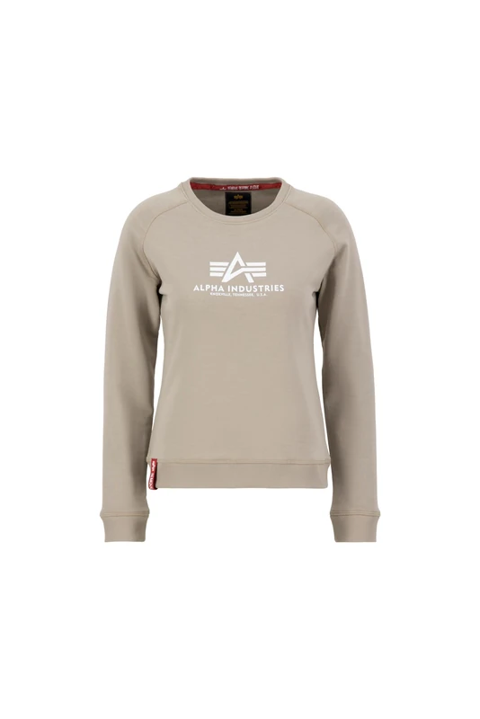 Alpha Industries New Basic Sweater Sweatshirt for Ladies Vintage Sand