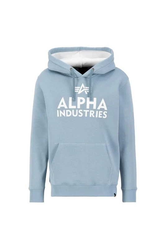ALPHA INDUSTRIES Men's Foam Print Hoody Hooded Sweatshirt, Greyblue, S - Image 1