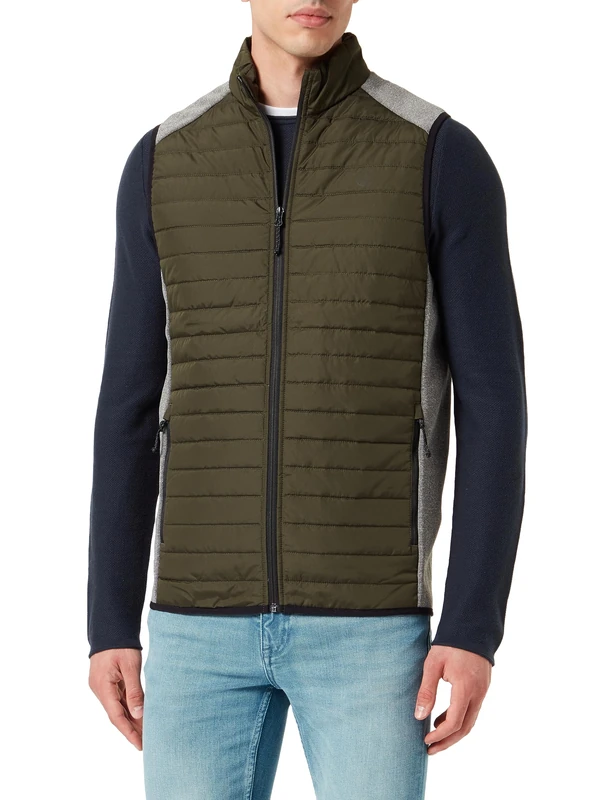 JACK & JONES Male Puffer Vest, Rosin, M