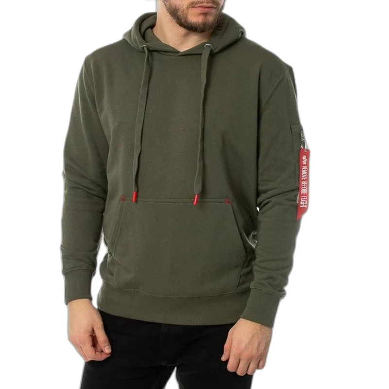 Alpha Industries Space Shuttle Hoody Hooded Sweat for Men Dark Olive