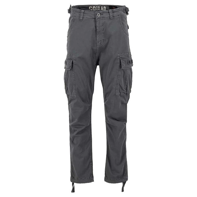 Alpha Industries Squad Mens Casual Trousers Vintage Grey