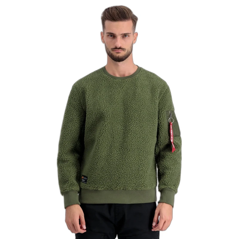 ALPHA INDUSTRIES Teddy Sweater Dress, SAGE/Green, XXX-Large
