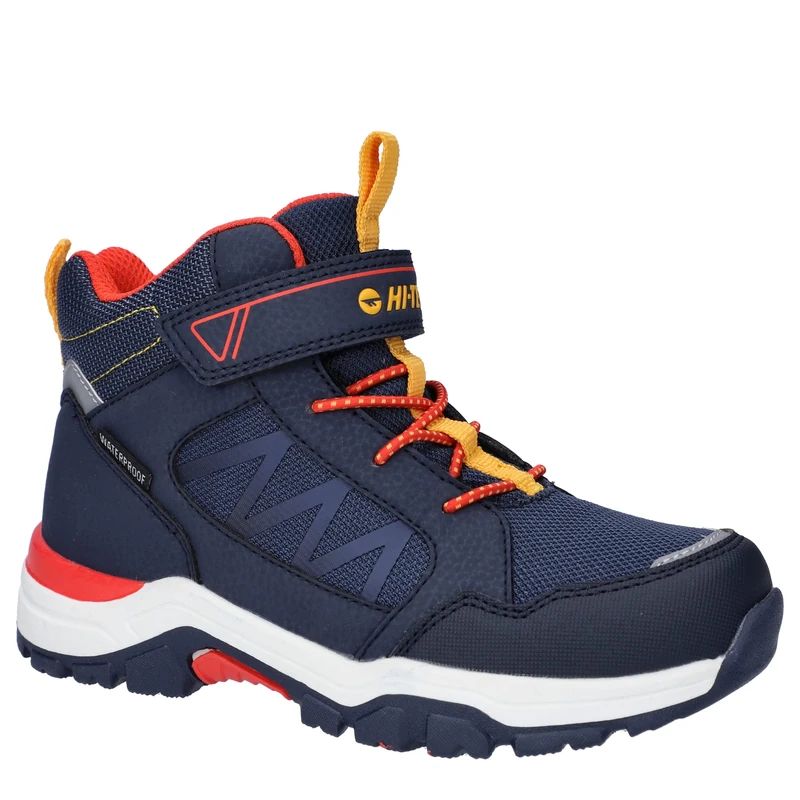 Hi-Tec O010382-051-HI-TEC Rush WP JR-Navy/Orange/Corn-4 Hiking Boot, 4 UK - Image 1