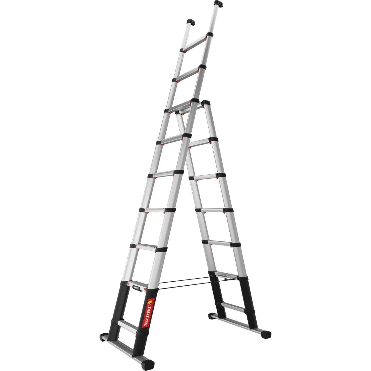 Telesteps 72430 Telescopic Ladder 3 m Made in Sweden - Step Depth 80 mm - Working Height 3.8 m - Closed Height 0.8 m - Width 0.75 m - Weight 19.2