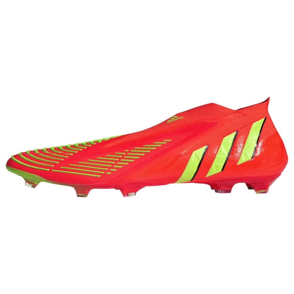 adidas Predator Edge+ Firm Ground Cleat - Unisex Soccer, Solar Red/Team Solar Green/Core Blac, 7.5