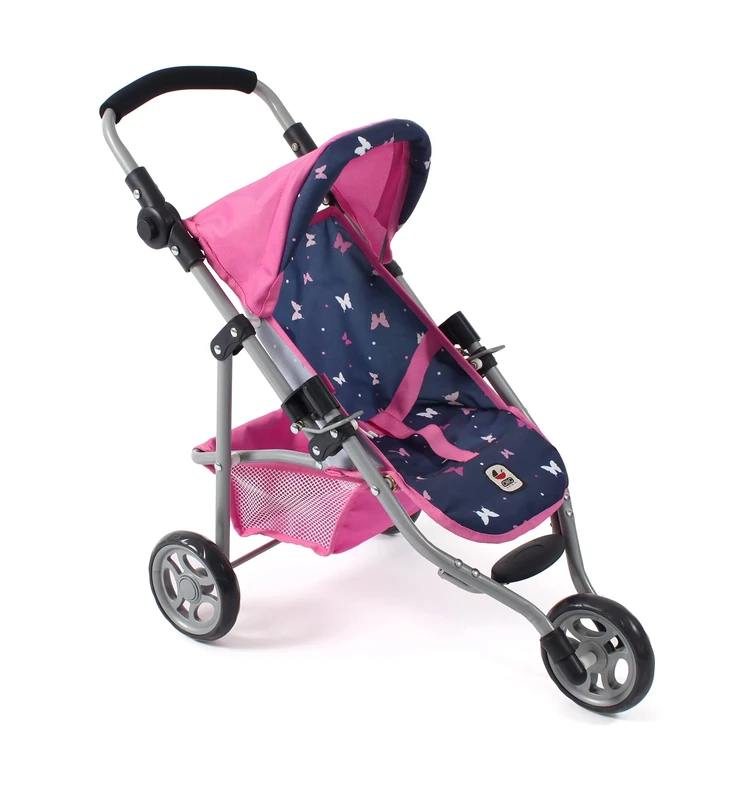 Bayer Chic 2000 - Lola, jogging buggy, doll jogger, doll's pram, butterfly, 612-33