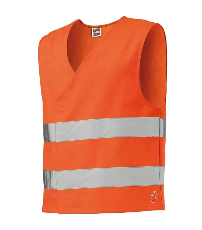 Siggi Group Men's Vest Set 5pcs High Visibility Jacket, Orange, 3