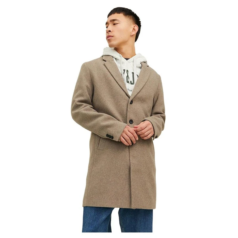 Bestseller A/S Men's Jjemorrison Wool Coat Sn, Greige, XXL