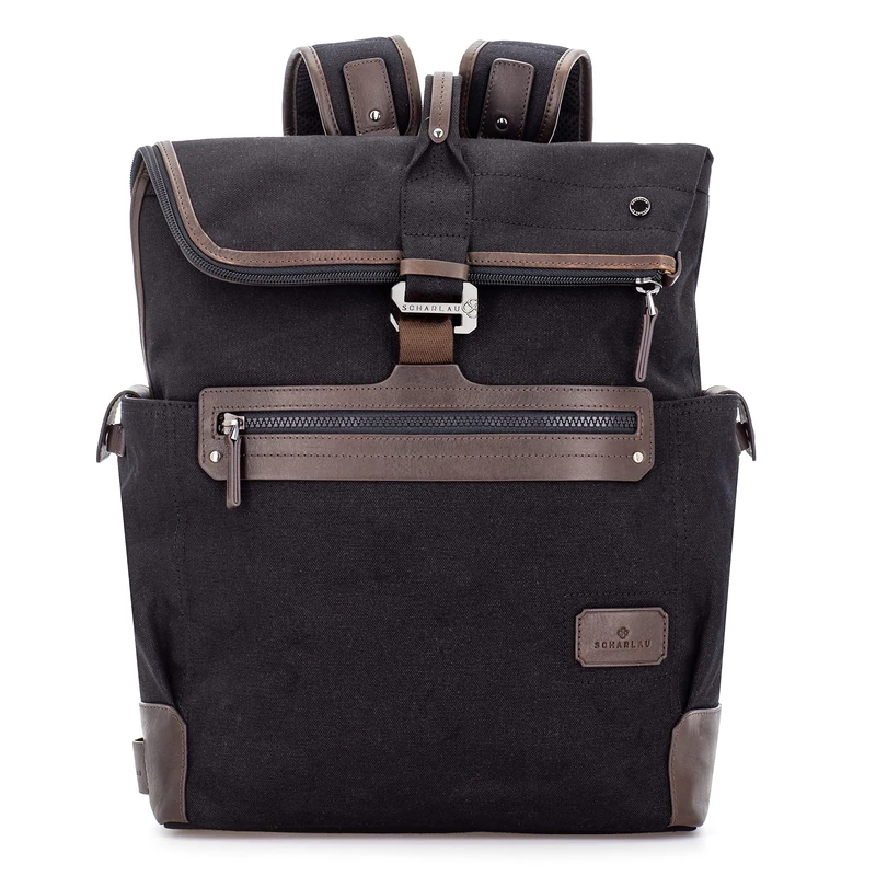 SCHARLAU Unisex African Baobab Backpack (Pack of 1), black, M, Business
