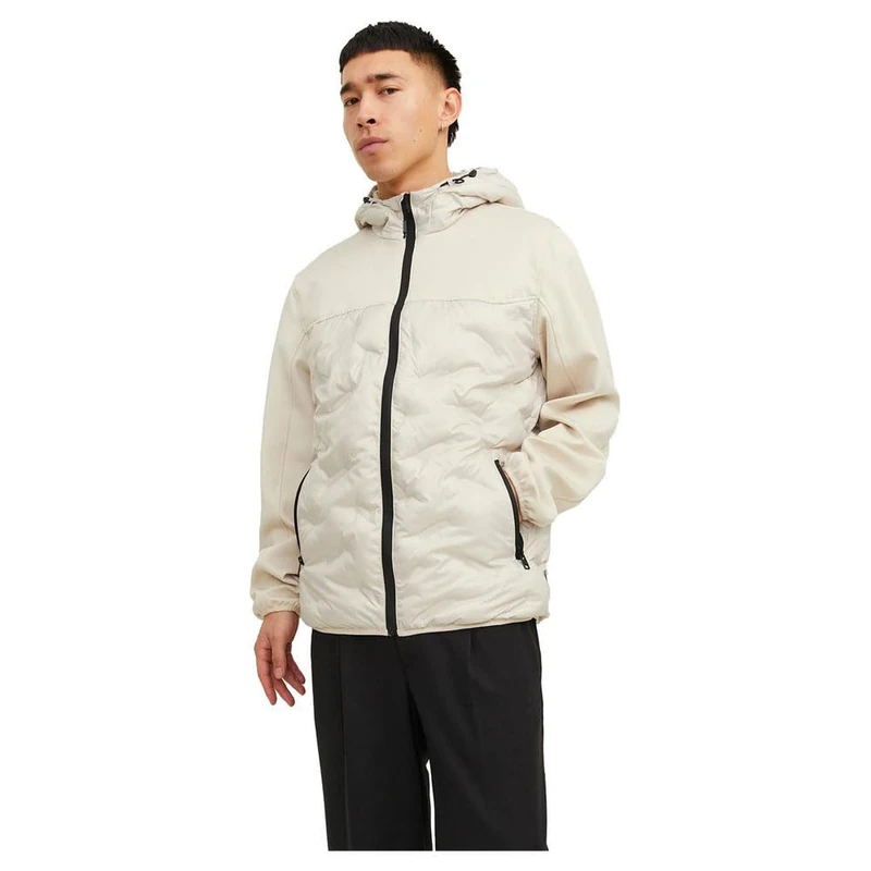 Bestseller A/S Men's JJEMULTI Heat Quilted Jacket NOOS Quilted Jacket, Moonbeam, XXL, moonbeam, XXL