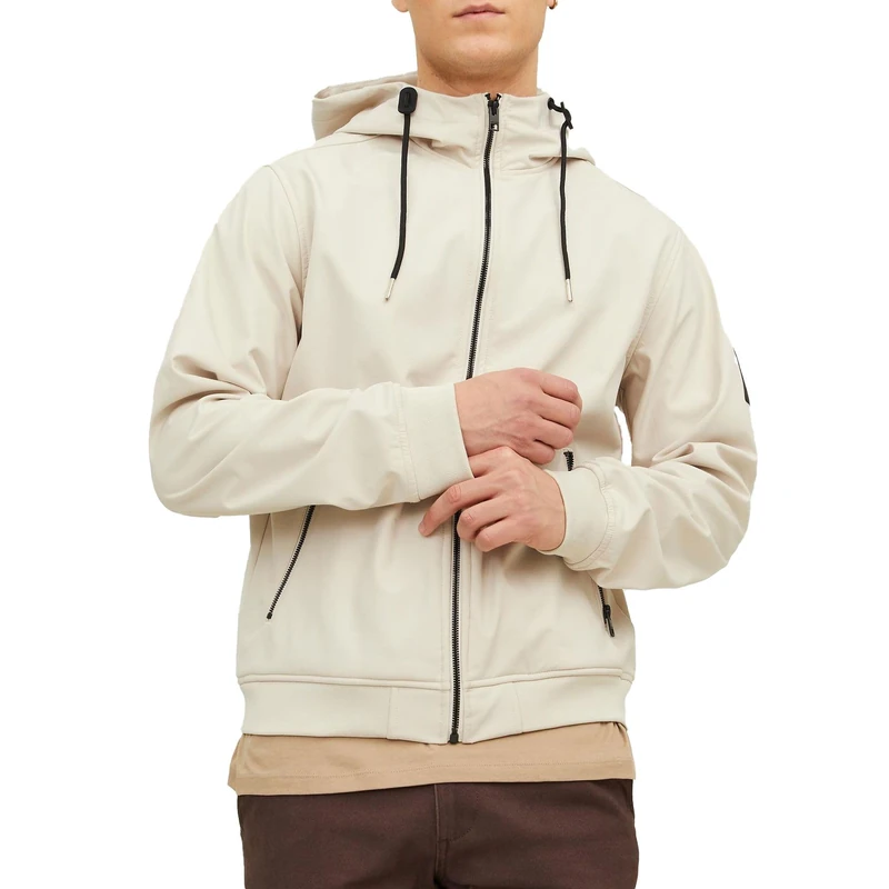 JACK & JONES Male Softshell Jacket, off white, S