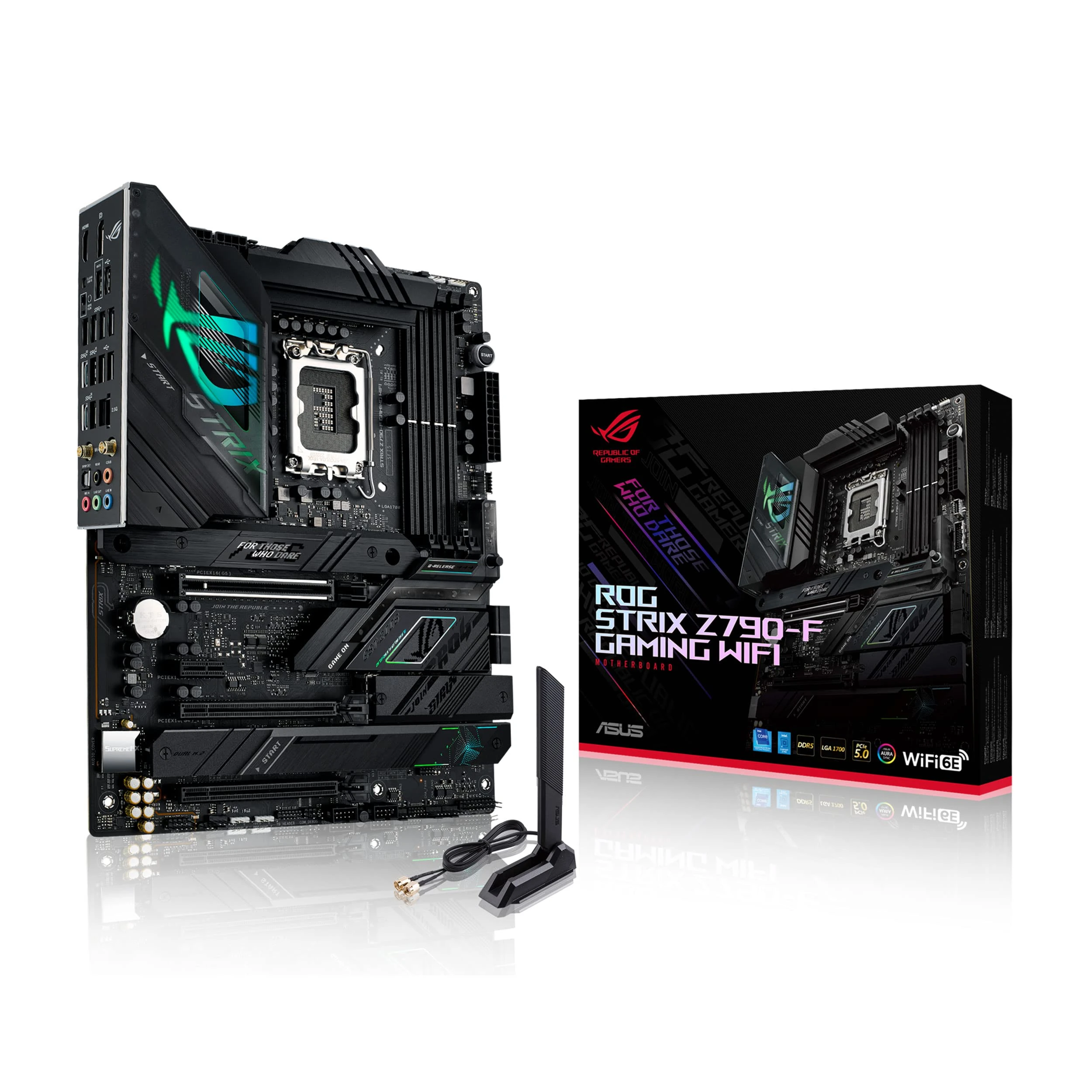 ASUS ROG Strix Z790-F Gaming WiFi 6E LGA 1700(Intel® 13th&12th Gen) ATX Gaming Motherboard(16 + 1 Power Stages,DDR5,Four M.2 Slots, PCIe® 5.0,WiFi 6E,USB 3.2 Gen 2x2 Type-C® with PD 3.0 up to 30W)