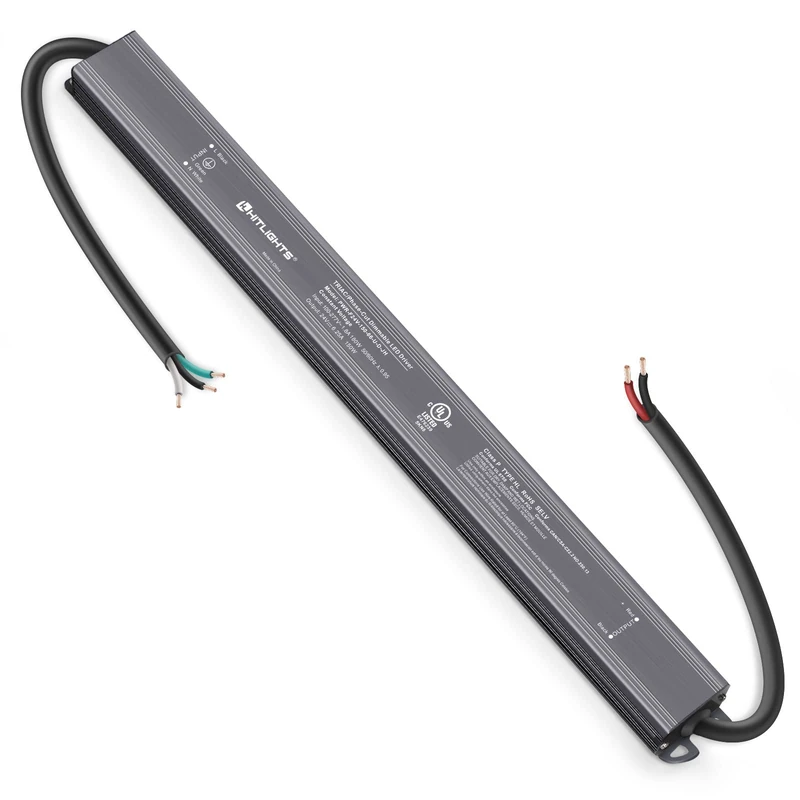 HitLights 150W Dimmable LED Driver Transformer, Power Supply 100~277V AC to 24V DC, 6.2A, Compatible with Forward/Reverse Phase, TRIAC, MLV, ELV Dimmers Such As Lutron, Leviton, Legrand, UL-Listed