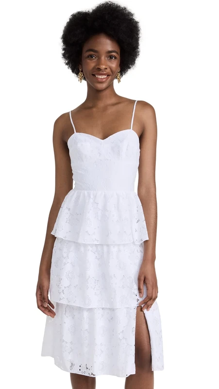 Amanda Uprichard Women's Rosalia Dress Cocktail, White, S - Image 1