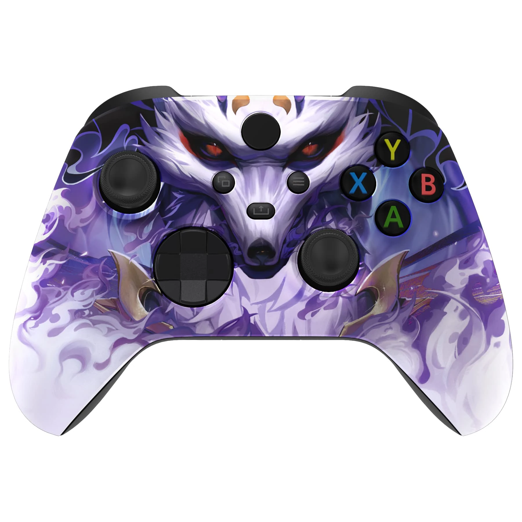 eXtremeRate Custom Shell for Xbox Series X & S Controller - Revitalize Your Controller - Nine-Tailed Fox Replacement Cover Front Housing Cover for Xbox Core Controller Wireless [Control NOT Included]