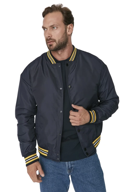 Trendyol Winter Jacket - Navy Blue - Bomber Jackets - Image 1