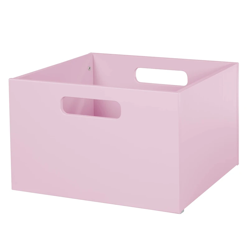 roba Wooden Toy Storage Box for Kids Rooms - Storage Basket & Organizer for Boys & Girls - Pink