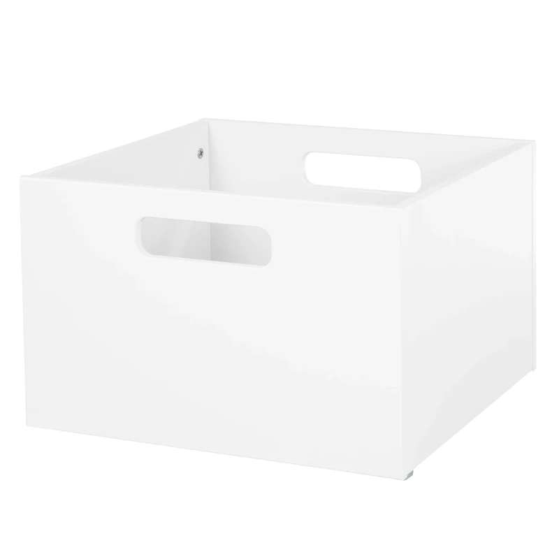 roba Wooden Toy Storage Box for Kids Rooms - Storage Basket & Organizer for Boys & Girls - White