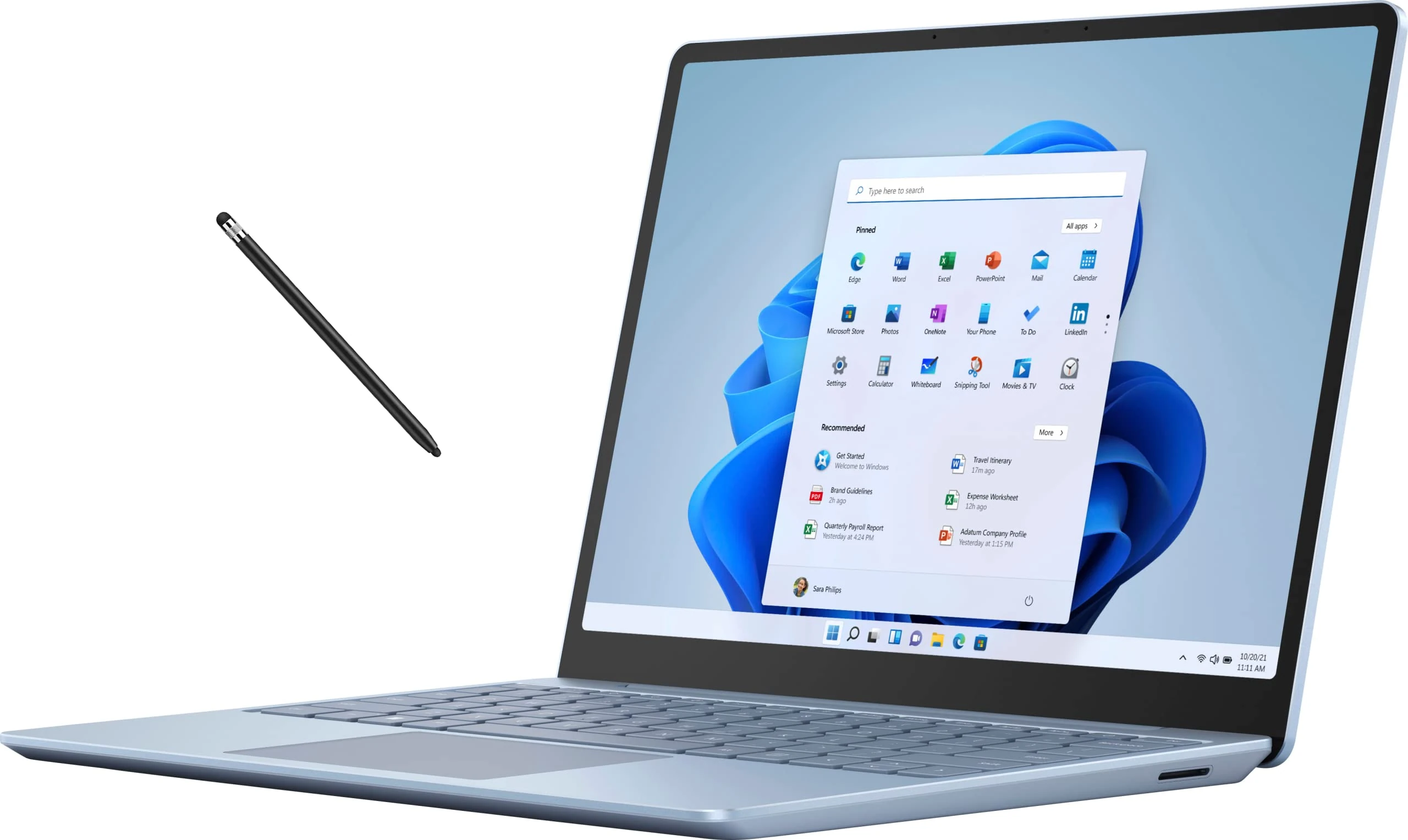 Microsoft Surface Laptop Go 2 12.4", Touchscreen, Intel UHD Graphics, Intel i5-1135G7, 4GB RAM, 64GB eMMC Flash Memory, Ice Blue, with MTC Stylus Pen