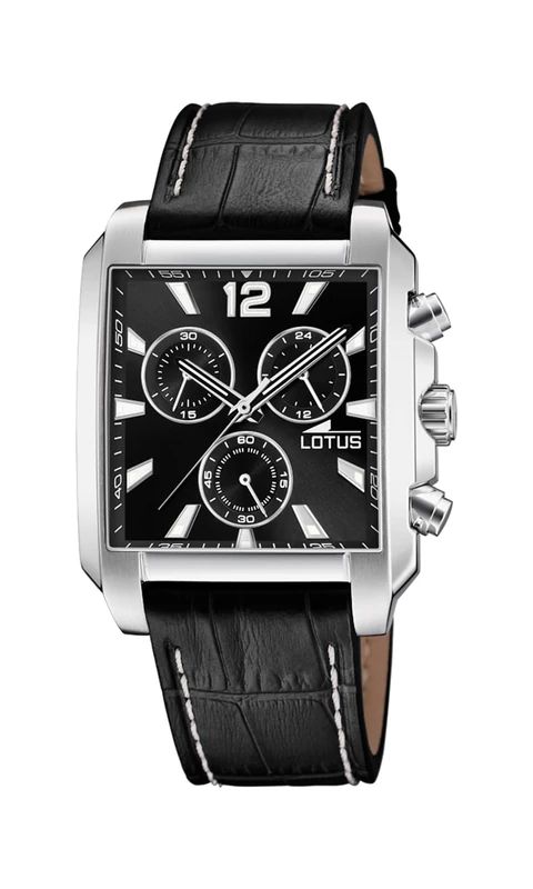 Lotus 18851/4 Mens Stainless Steel Chronograph Watch with Leather Strap