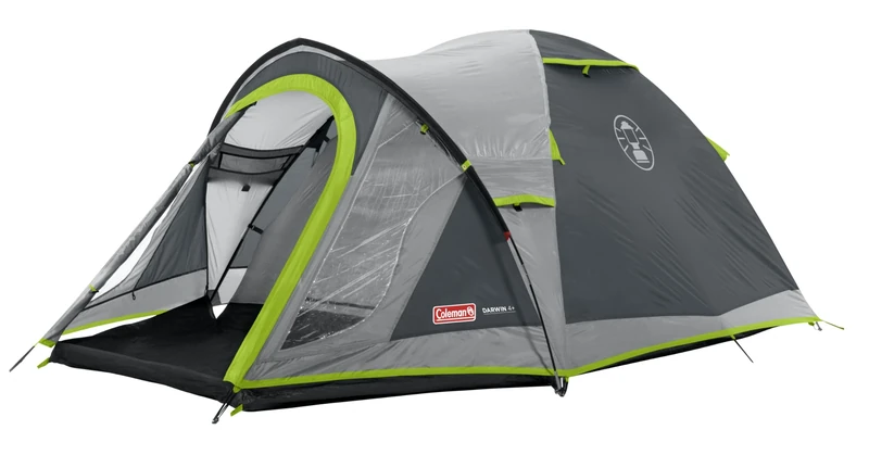 Coleman Tent Darwin | 4 Person Compact Dome Tent | Lightweight Camping, Festival and Hiking Igloo Tent | 100% Waterproof with HH 3000mm | Sewn-in Groundsheet
