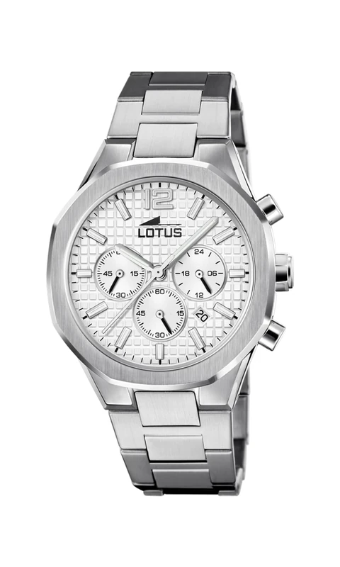 Lotus 18847/1 Men's Analogue Quartz Watch with Stainless Steel Strap, Silver, Modern