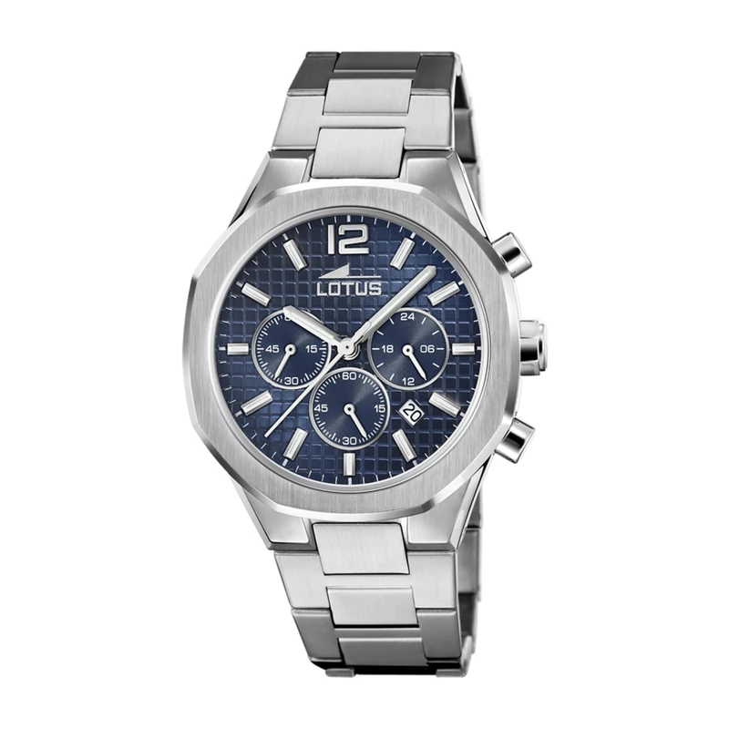Lotus 18847/2 Mens Stainless Steel Chronograph Watch with Steel Bracelet