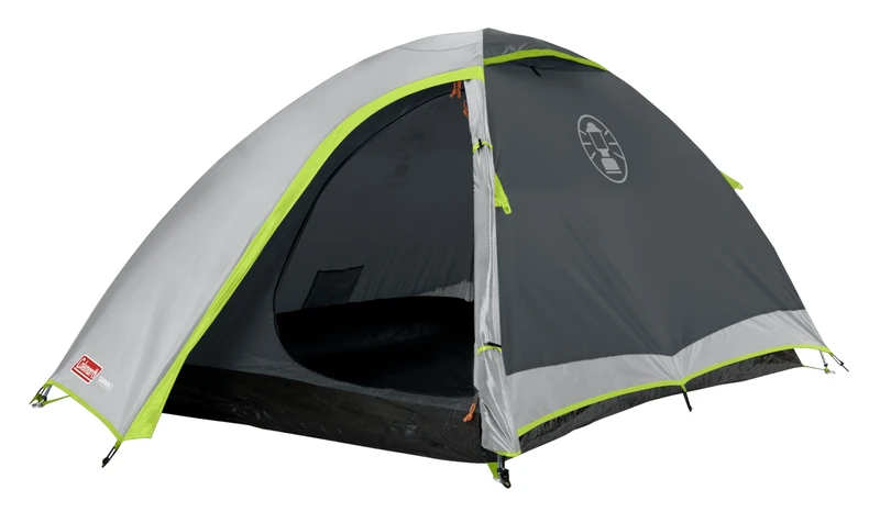 Coleman Tent Darwin | 2 Person Compact Dome Tent | Lightweight Camping, Festival and Hiking Igloo Tent | 100% Waterproof with HH 3000mm | Sewn-in Groundsheet, Grey