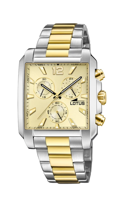Lotus 18852/5 Men's Analogue Quartz Watch with Stainless Steel Strap, Silver, Modern