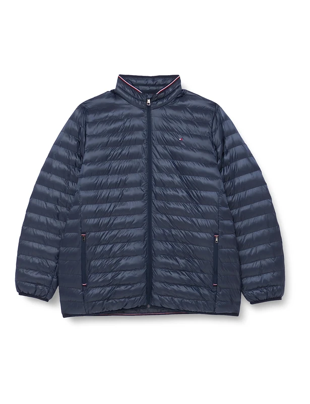 Tommy Hilfiger Men's Packable Recycled Jacket for Transition Weather, Blue (Desert Sky), XXL - Image 1