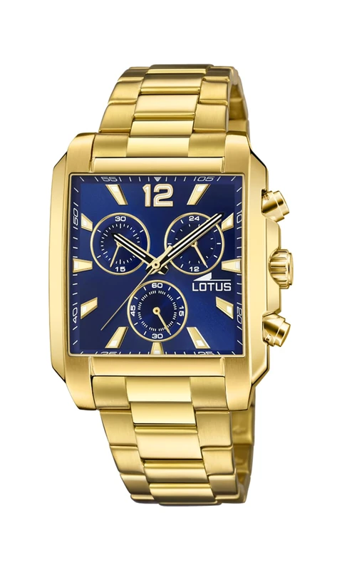 Lotus 18853/2 Men's Analogue Quartz Watch with Stainless Steel Strap, Gold, Modern