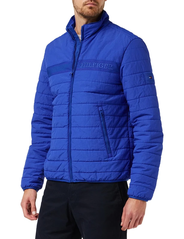Tommy Hilfiger Men's Padded Jacket for Transition Weather, Blue (Ultra Blue), M