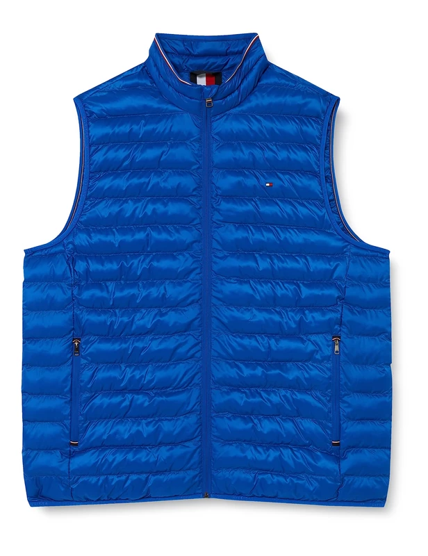 Tommy Hilfiger Men's Packable Recycled Vest Padded, Blue (Ultra Blue), XXL