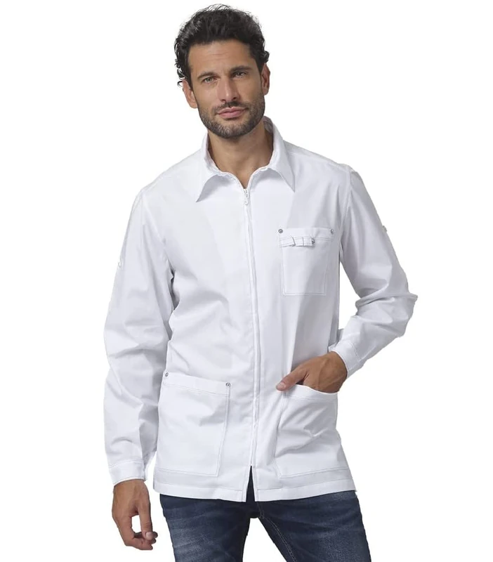 SIGGI Long Sleeve Ezio Jacket, White, M