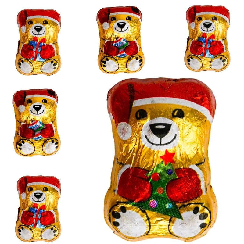 15 Christmas Chocolates Crème filled Teddy Bears Christmas Themed Sweets Chocolate Stocking Filler Chocolate